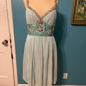 Muse Light Blue Lace Midi Dress